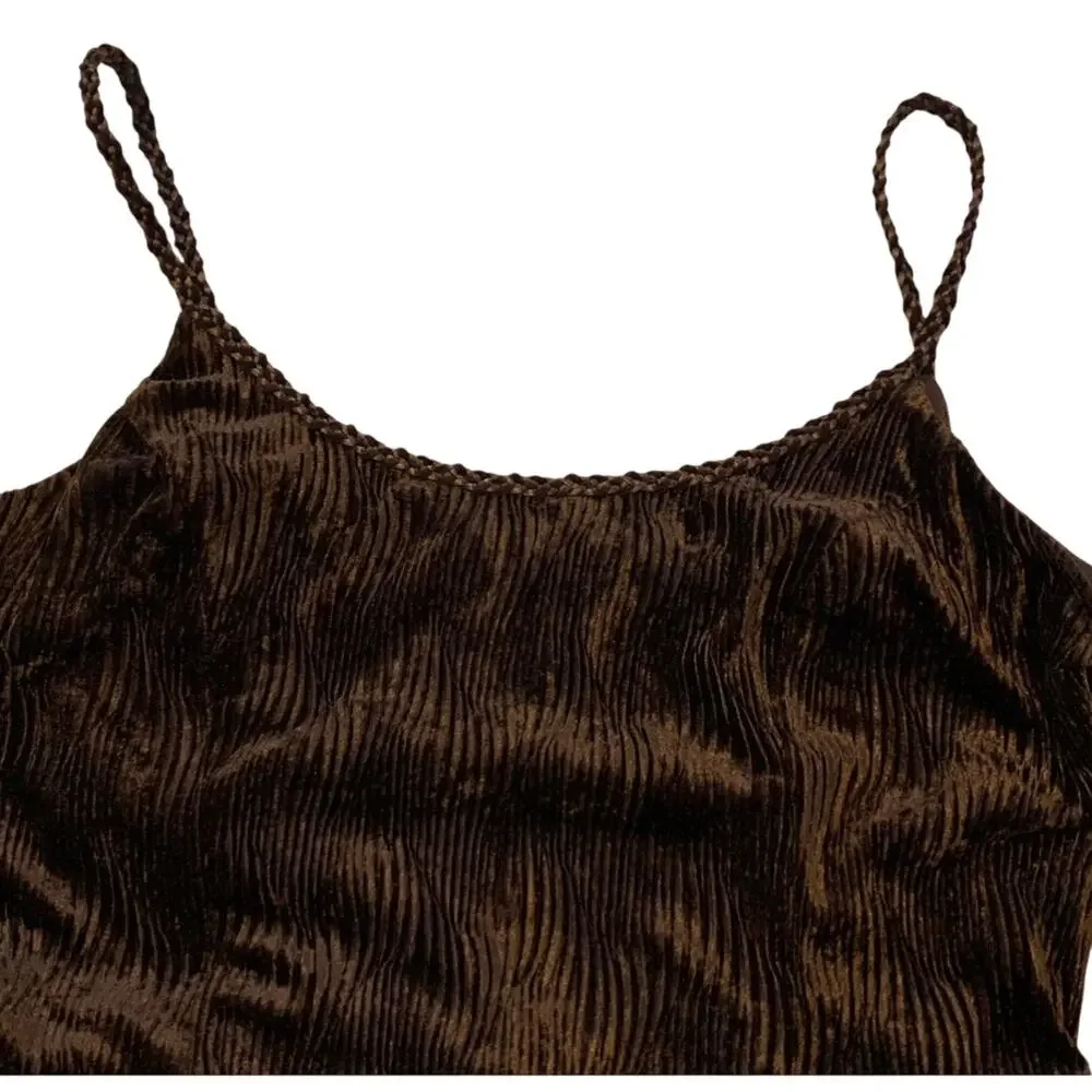 Scott McClintock Womens NEW Slip Dress  12 Chiffon Chocolate Brown Maxi Bodycon - Picture 3 of 16